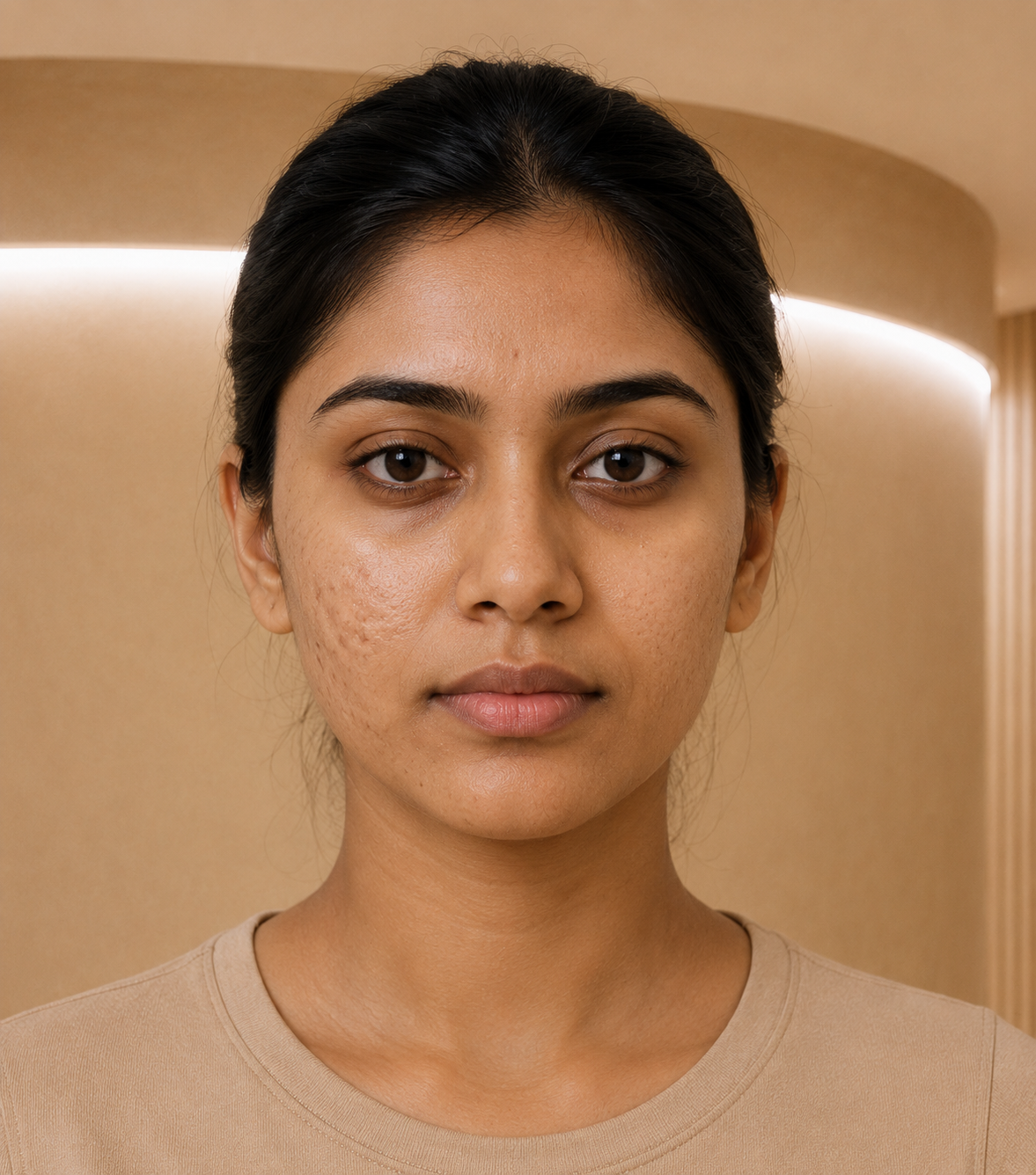 Before Acne Scars at MIGAKKI Skin & Hair Clinic